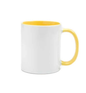 CANECA SUBLIMATICA CER INT AMARELA 325ML