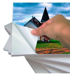 PAPEL GLOSSY A3 ADESIVADO 135G C/20 X-COLOR