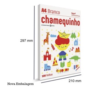 PAPEL CHAMEQUINHO BRANCO 75G 100 FOLHAS