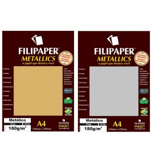 PAPEL FILIPAPER METAL OURO 15FLS 180G