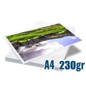 PAPEL GLOSSY A4 230G  C/20