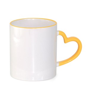 CANECA ALCA CORACAO BORDA AMARELA