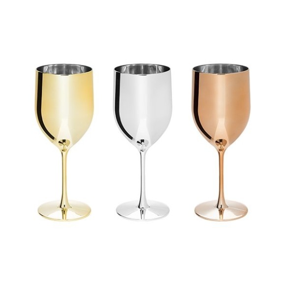 TACA VINHO GENOVA METAL -  400ML