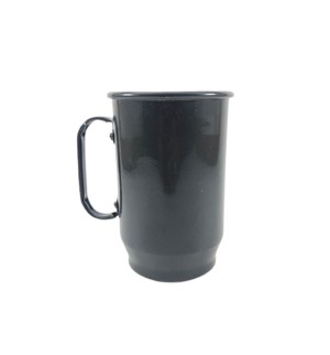 CANECA ALUMINIO 600ML PRETA